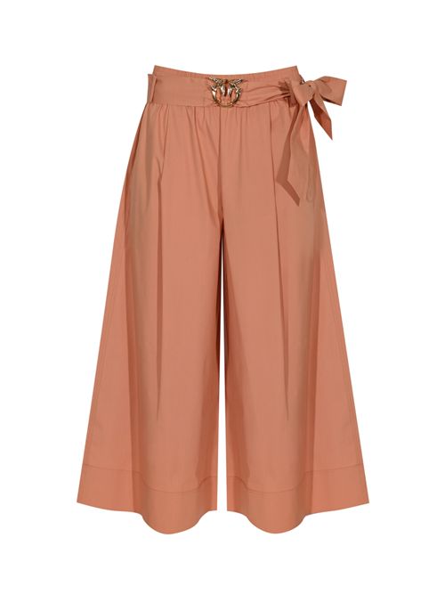 Pantalone Doreen in popeline di cotone con cintura Love Birds